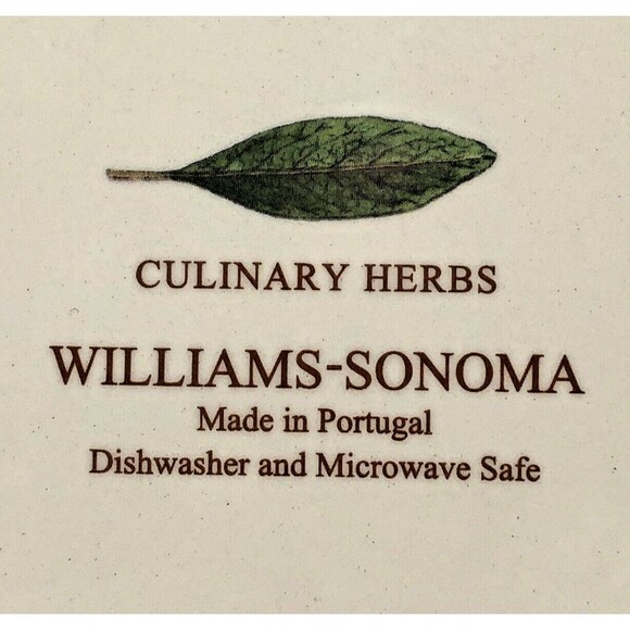 Williams Sonoma Culinary Herbs Luncheon Plates 8.75" Salad Portugal Set of 3 - Picture 6 of 12